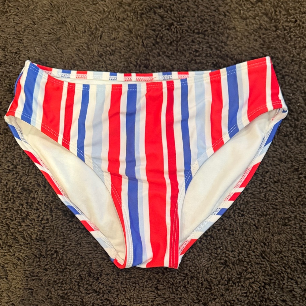 Cat & Jack Red and Blue Striped Bikini Bottom